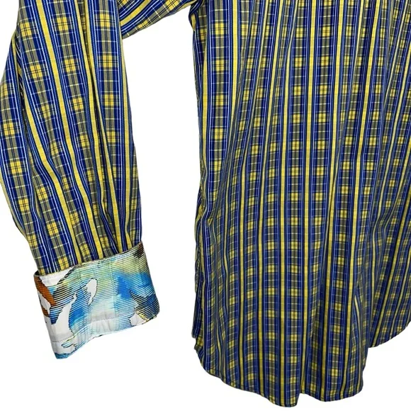 Robert Graham 100% Cotton Plaid Long Sleeve Button Down Shirt Size Extra Large - Picture 8 of 14